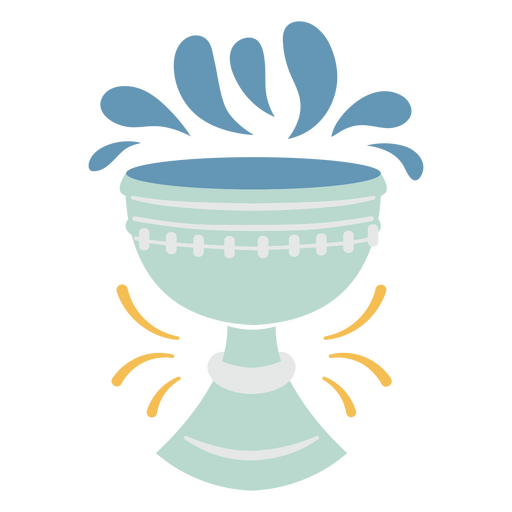 Chalice with water pouring out of it PNG Design