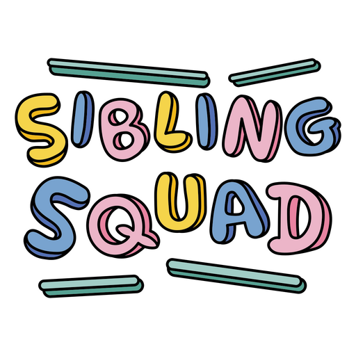 The word sibling squad PNG Design