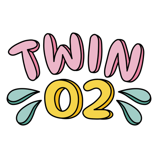 Das Wort Zwilling 02 PNG-Design