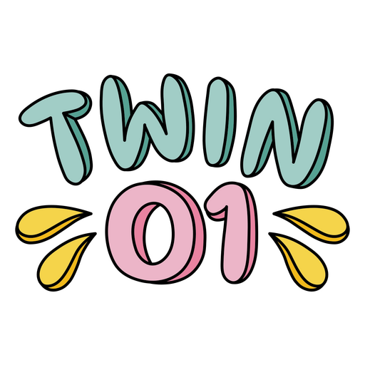 The word twin 01 PNG Design