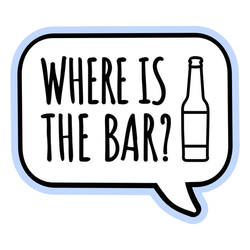 Playful speech bubble bar quote design PNG Design