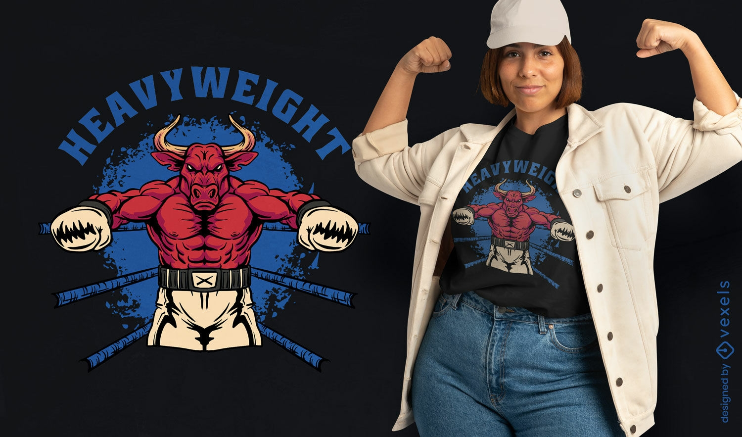 Heavyweight bull t-shirt design