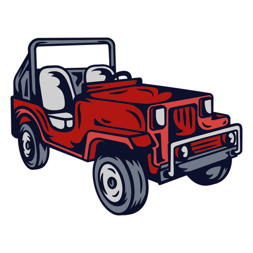 Ilustración de coche rojo Diseño PNG