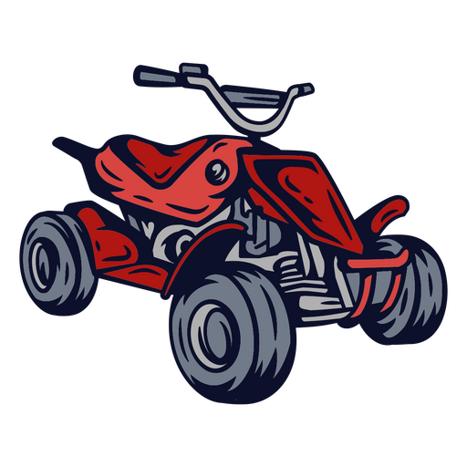 Leuchtendes rotes ATV-Illustrationsdesign PNG-Design