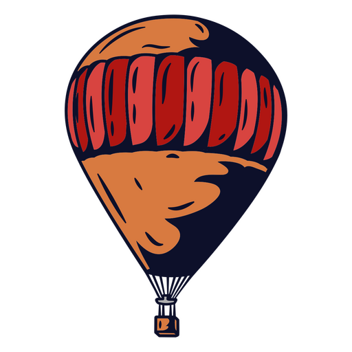 Illustration of a hot air balloon PNG Design