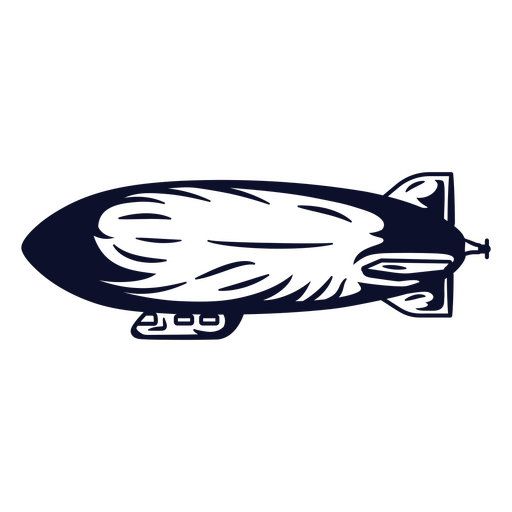 Diseño gráfico de dirigible vintage Diseño PNG