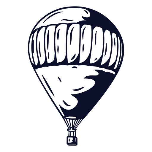 Ilustración vintage de globo aerostático Diseño PNG