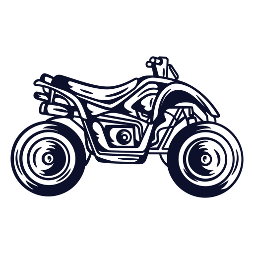 Detailed four-wheeler quad bike illustration PNG Design