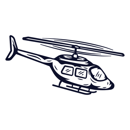 Drawing of a helicopter PNG Design