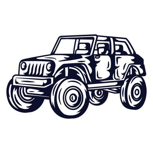 Abbildung eines Oldtimer-Geländewagens PNG-Design