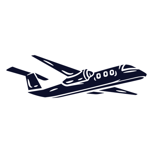 Stylized airplane graphic design PNG Design