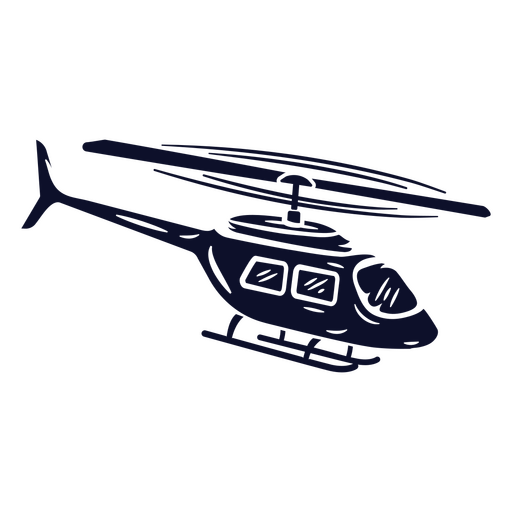 Design gráfico de helicóptero elegante Desenho PNG