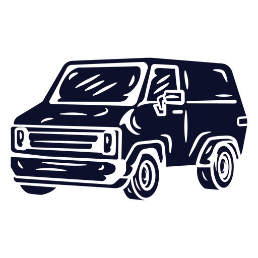 Design de ilustração de van vintage Desenho PNG