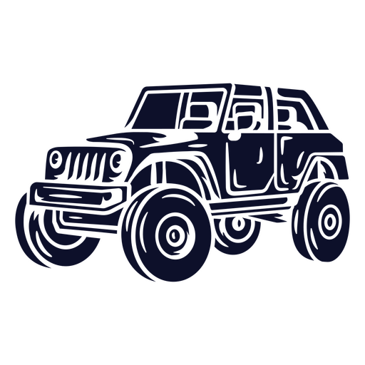 Ilustração estilosa de jipe off-road Desenho PNG