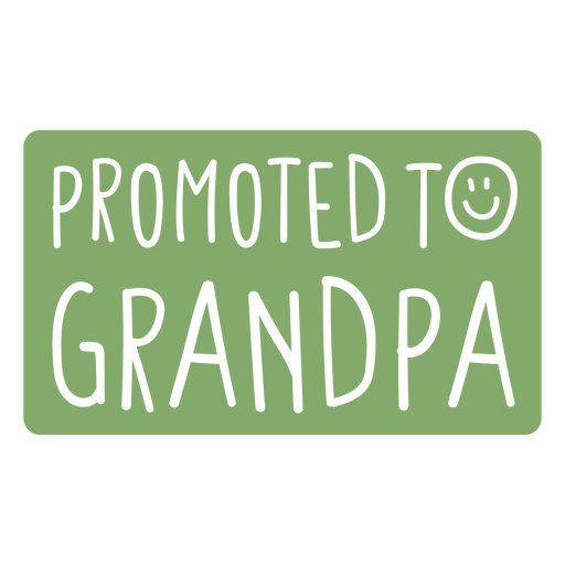 Promoted to grandpa sticker PNG Design