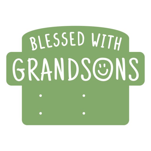 Blessed with grandsons sticker PNG Design
