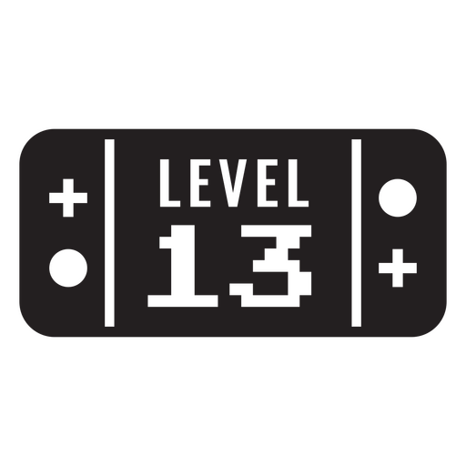 Logotipo de nivel 13 Diseño PNG