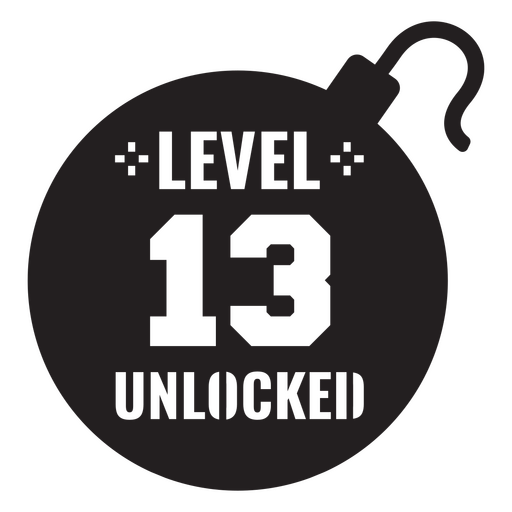 Level 13 unlocked logo PNG Design