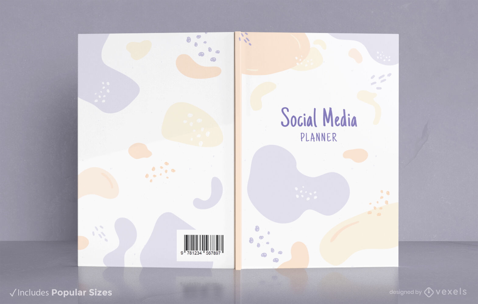 Design abstrato da capa do livro nas redes sociais