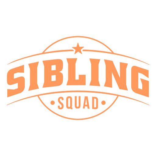 Diseño de escuadrón de hermanos con tipografía atrevida. Diseño PNG