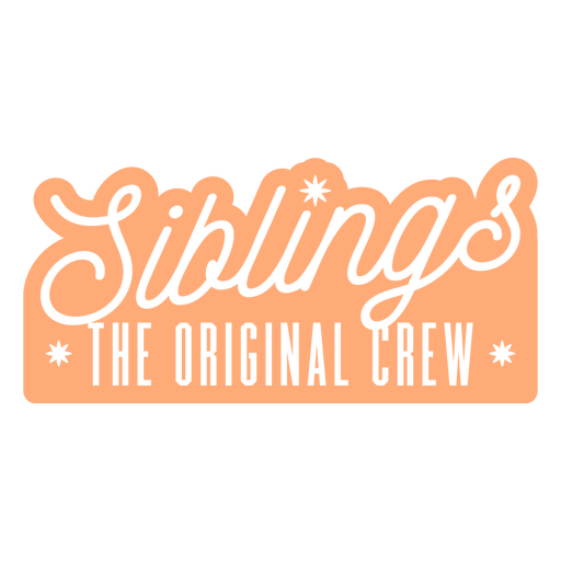 Die Geschwister das Original-Crew-Logo PNG-Design
