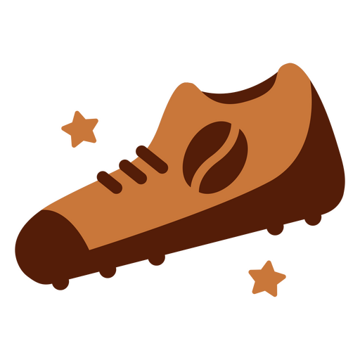 Brauner Fußballschuh mit Sternen darauf PNG-Design