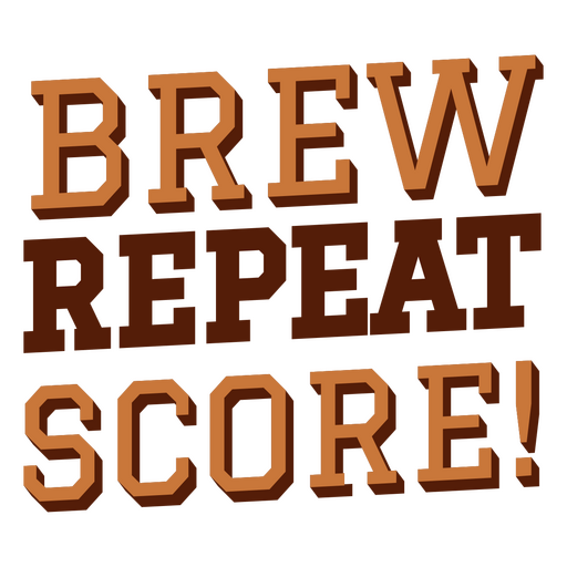 Brew-Wiederholungs-Score-Logo PNG-Design