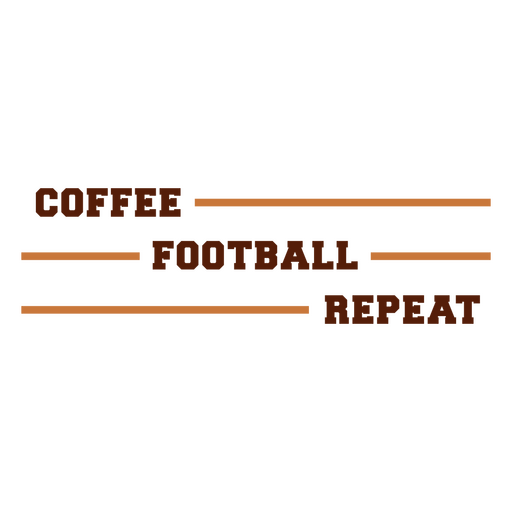 Logotipo de repetição de futebol de café Desenho PNG
