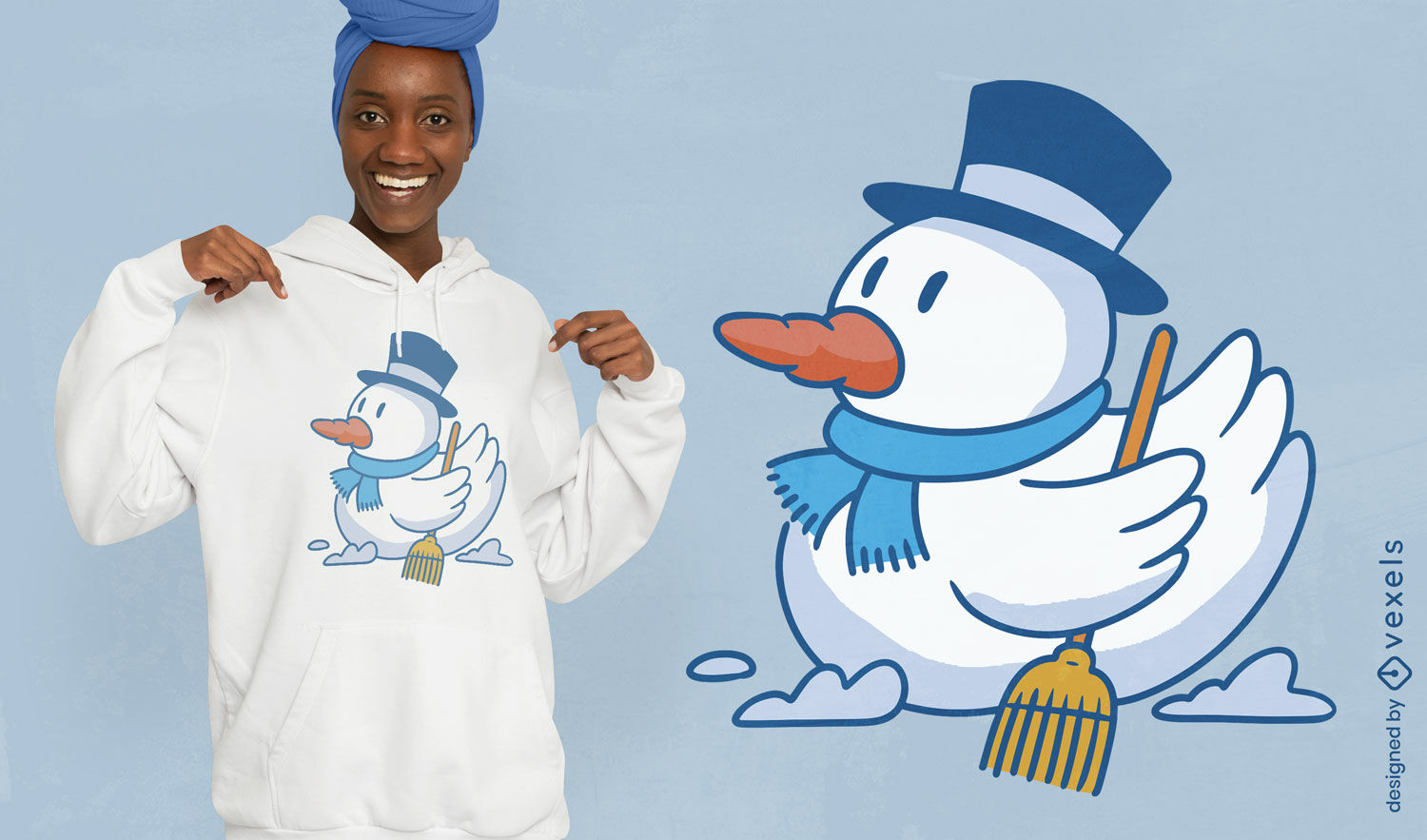 Schnee-Enten-T-Shirt-Design