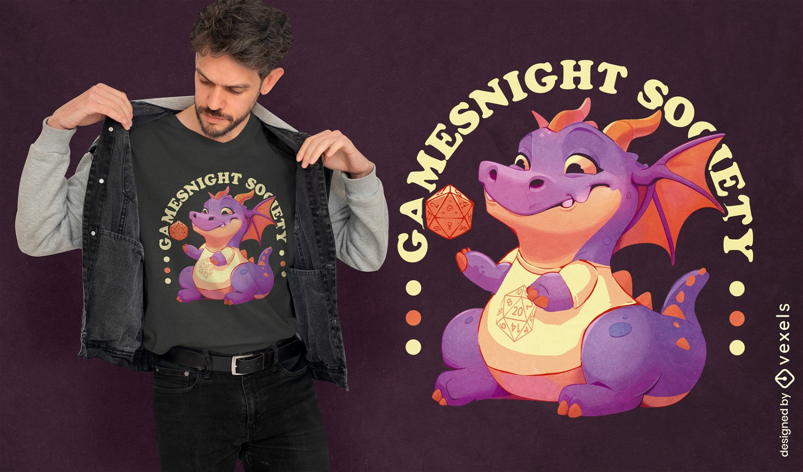 T-Shirt-Design der Gamesnight Society