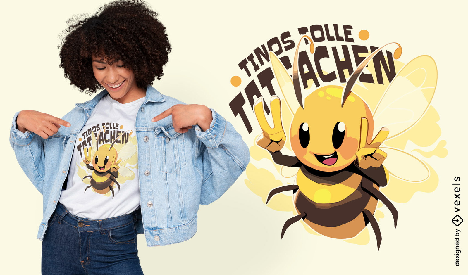 Lindo diseño de camiseta de abeja zumbadora.