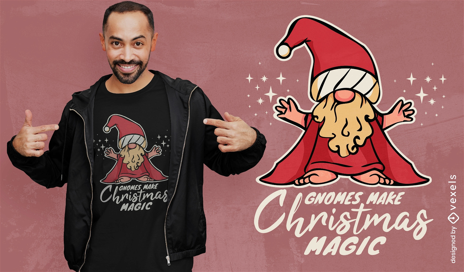 Gnome-Weihnachts-T-Shirt-Design