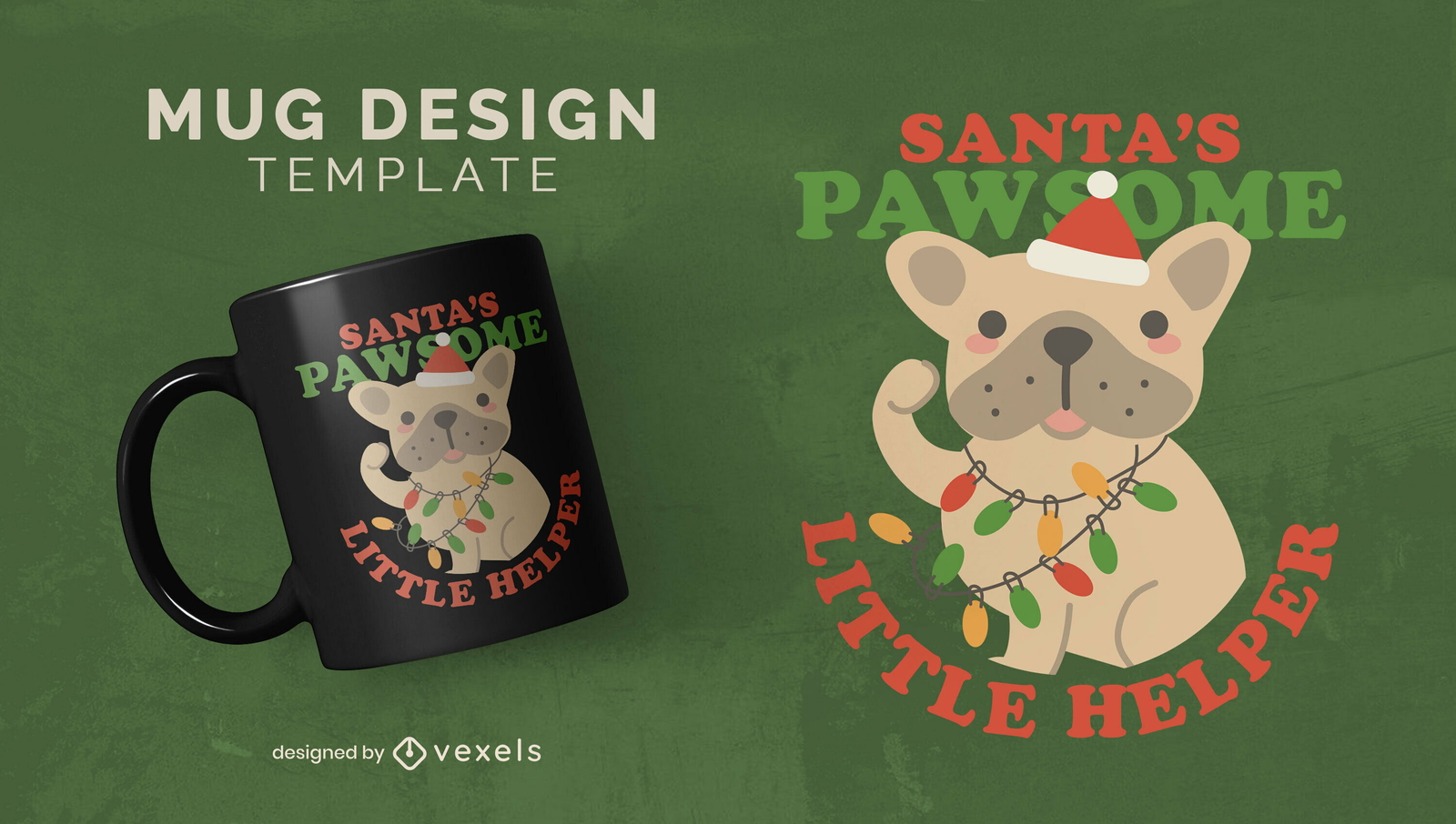 Santa's little helper mug design