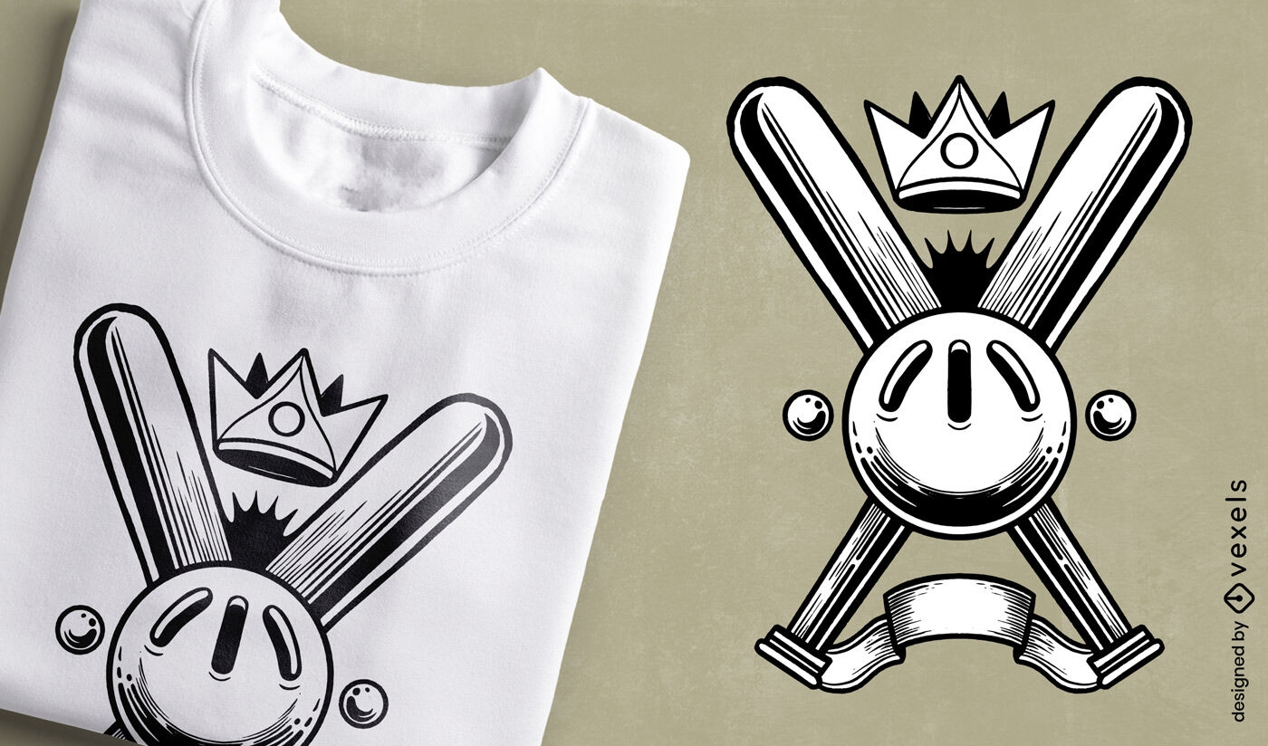 Wiffle-Ball-König-T-Shirt-Design