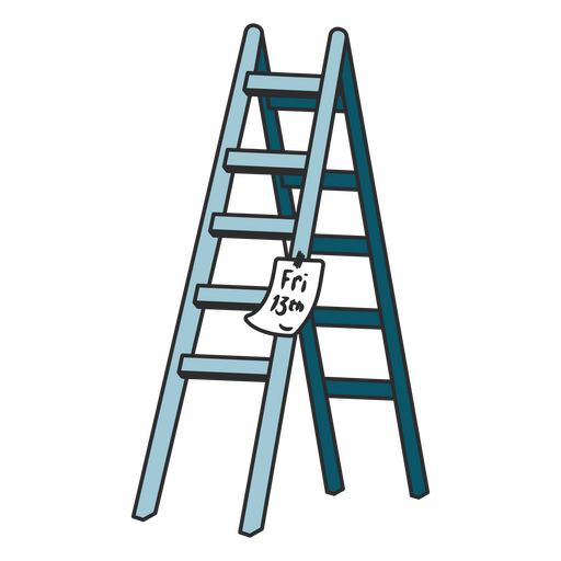 Ladder with a note on it PNG Design