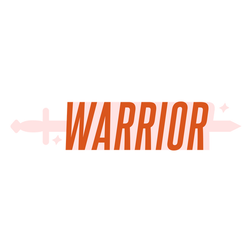 Design de texto que empodera guerreiros Desenho PNG