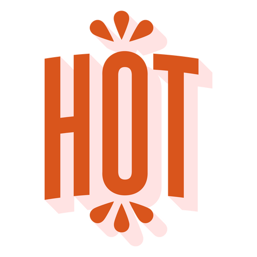 Logo mit dem Wort ?Hot? darauf PNG-Design