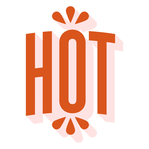 Logotipo com a palavra quente Desenho PNG