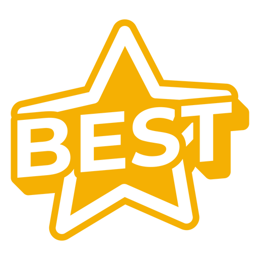 Melhor design de emblema de estrela Desenho PNG