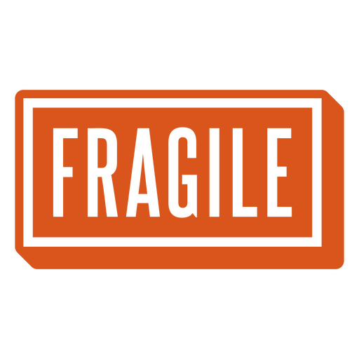 Attention-grabbing fragile label design PNG Design