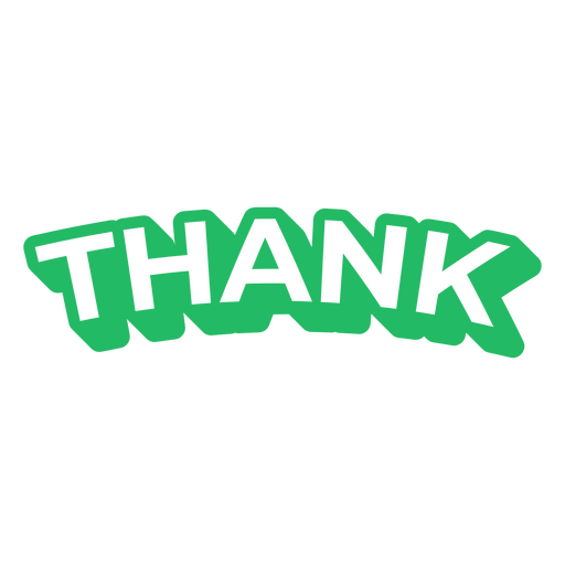 Bold gratitude expression graphic design PNG Design