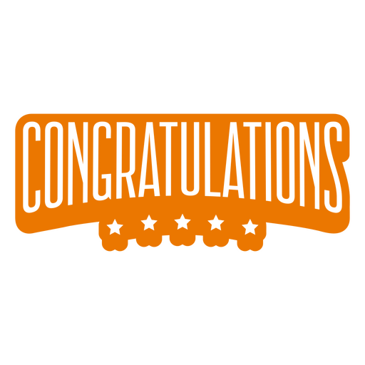 Bold congratulations design for celebrations PNG Design