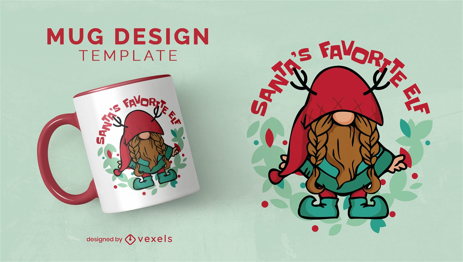 Santa's favorite elf mug design