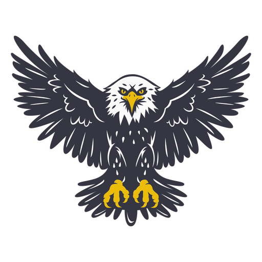 Eagle with wings spread out PNG Design