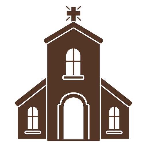 Brown church icon PNG Design