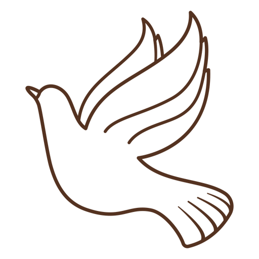 Icono de paloma marrón Diseño PNG