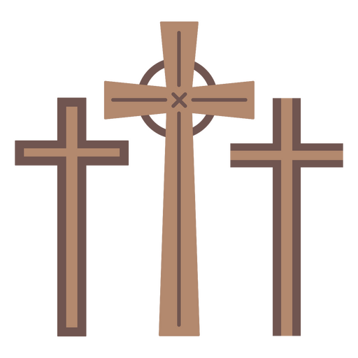 Diseño PNG Y SVG De Tres Cruces Para Camisetas