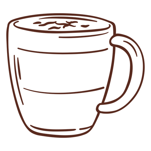 Minimalistische Kaffeetassenillustration PNG-Design