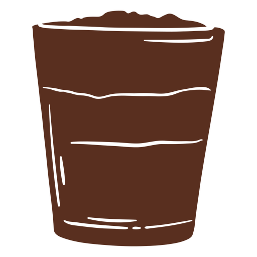 Gráfico elegante de una taza de postre de chocolate. Diseño PNG