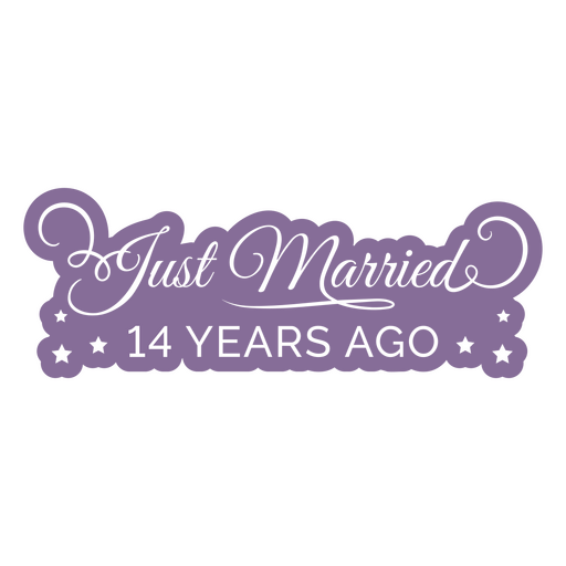 Just married 14 years ago PNG Design